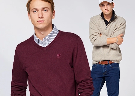 men polo strickware